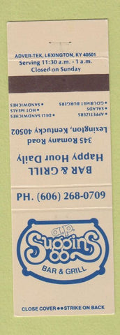 Matchbook Cover - AP Suggins Bar Grill Lexington KY