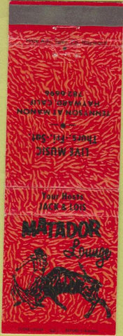 Matchbook Cover - Matador Lounge Hayward CA