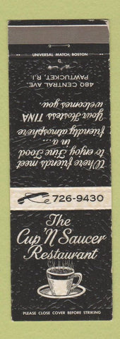 Matchbook Cover - Cup n Saucer Restaurant Pawtucket RI