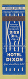 Matchbook Cover - Hotel Dixon Wisconsin Rapids WI feature