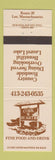 Matchbook Cover - Cork n Hearth Restaurant Lee MA