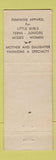 Matchbook Cover - Clara Louise Women's Clothes girlie Westfield NJ