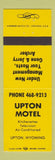 Matchbook Cover - Upton Motel WY