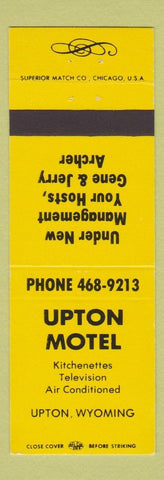Matchbook Cover - Upton Motel WY