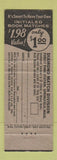 Matchbook Cover - Tartan Canned Fruits Vegetables