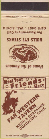 Matchbook Cover - Far Western Tavern Guadalupe CA