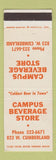 Matchbook Cover - Campus Beverage Store