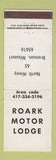 Matchbook Cover - Roark Motor Lodge Branson MO WEAR