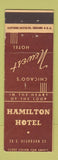 Matchbook Cover - Hamilton Hotel Chicago IL WEAR