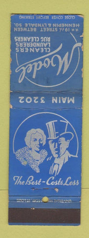 Matchbook Cover - Model Cleaners Laundry Minneapolis MN WORN