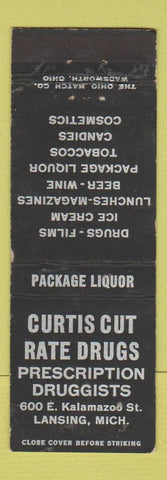 Matchbook Cover - Curtis Cut Rate Drugs Lansing MI WEAR
