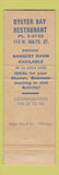 Matchbook Cover - Oyster Bay Restaurant Baltimore?
