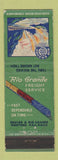 Matchbook Cover - Rio Grande Railroad Royal Gorge Moffat Tunnel WEAR