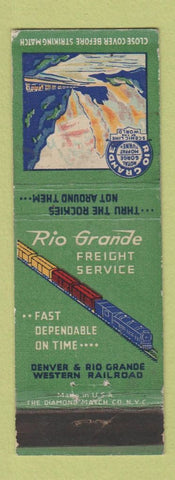 Matchbook Cover - Rio Grande Railroad Royal Gorge Moffat Tunnel WEAR