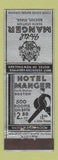 Matchbook Cover - Hotel Manger Boston MA Federal