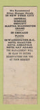 Matchbook Cover - Hotel Manger Boston MA Federal