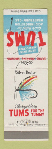 Matchbook Cover - Tums Antacid Fly Fishing Silver Doctor