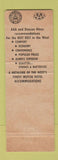 Matchbook Cover - Travel Lodge Motel San Diego CA