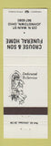Matchbook Cover - Crouse & Son Funeral Home Johnstown OH