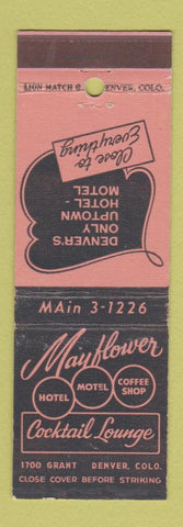 Matchbook Cover - Mayflower Motel Denver Colorado hotel