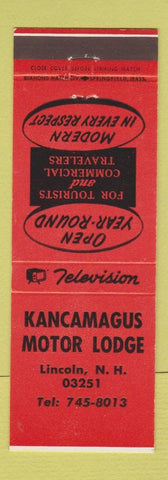 Matchbook Cover - Kancamagus Motor Lodge Lincoln NH