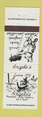 Matchbook Cover - Angelo's Restaurant Manchester NH