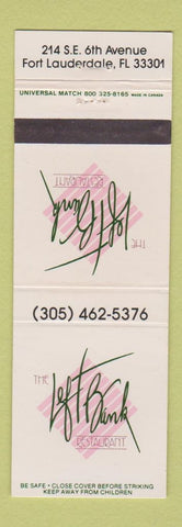 Matchbook Cover - The Left Bank Restaurant Fort Lauderdale FL