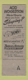 Matchbook Cover - Tums Antacid Pintail