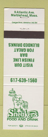 Matchbook Cover - Sneakers Food and Drink Marblehead MA