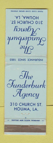 Matchbook Cover - Funderburnk Insurance Agency Houma LA WEAR