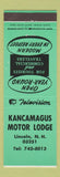 Matchbook Cover - Kancamagus Motor Lodge Lincoln NH GREEN