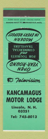 Matchbook Cover - Kancamagus Motor Lodge Lincoln NH GREEN