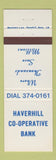Matchbook Cover - Haverhill COOP Bank MA