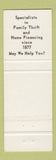 Matchbook Cover - Haverhill COOP Bank MA