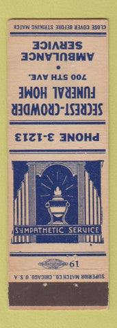 Matchbook Cover - Secrest Crowder Funeral Home Ambulance