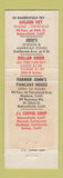Matchbook Cover - Farm John's Pancake House Bakersfield CA Selma Modesto