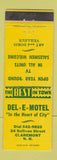 Matchbook Cover - Del E Motel Claremont NH