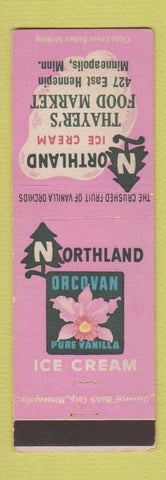 Matchbook Cover - Northland Ice Cream Minneapolis MN Thayer's Grocery Store