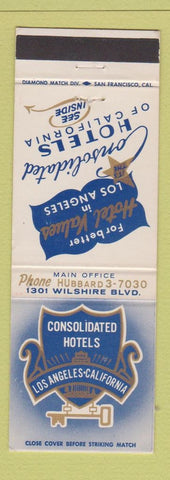 Matchbook Cover - Consolidated Hotels Los Angeles CA