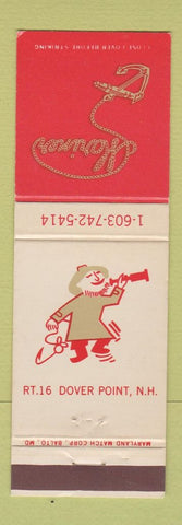 Matchbook Cover - Mariner Dover Point NH