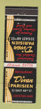Matchbook Cover - Divan Parisien New York City