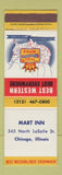 Matchbook Cover - Mart Inn Chicago IL Best Western