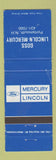 Matchbook Cover - Ford Lincoln Mercury Goss Portsmouth NH WEAR