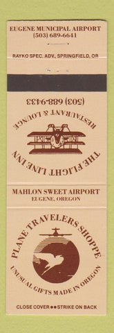 Matchbook Cover - Plane Travelers Shoppe Eugene OR Airport
