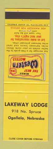 Matchbook Cover - Lakeway Lodge Ogallala NE Best Western