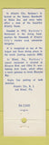 Matchbook Cover - Hackney's Lobster Restaurant Atlantic City NJ Miami FL