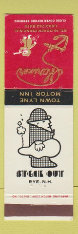 Matchbook Cover Mariner Dover Point NH Steak Out Rye NH Town Lyne Motor Inn WEAR