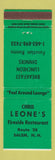 Matchbook Cover - Chris Leone's Fireside Restaurant Salem NH