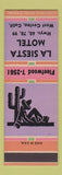 Matchbook Cover - LA Sieta Motel West Covina CA SAMPLE