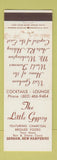 Matchbook Cover - The Little Gypsy Restaurant Gorham NH #2 WEAR